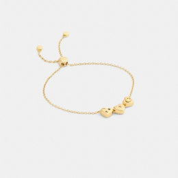 Heart Cluster Slider Bracelet