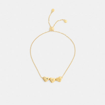 Heart Cluster Slider Bracelet