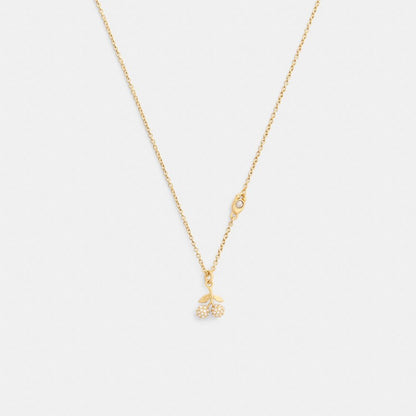 Pavé Cherry Pendant Necklace