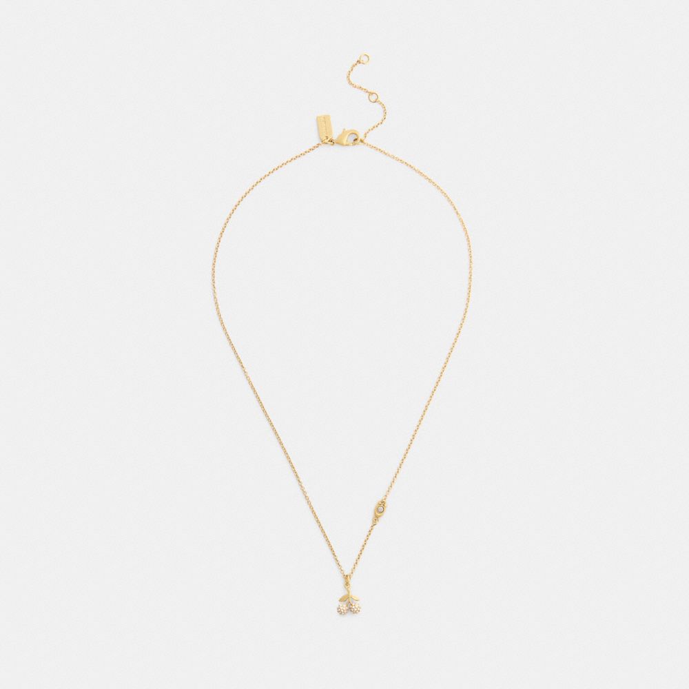 Pavé Cherry Pendant Necklace