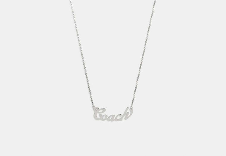 Coach Script Nameplate Necklace