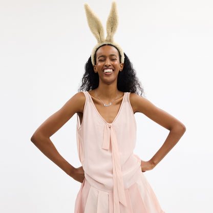 Bunny Ears Headband In Shearling