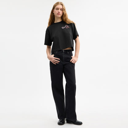 Charms Cropped T-Shirt In Organic Cotton