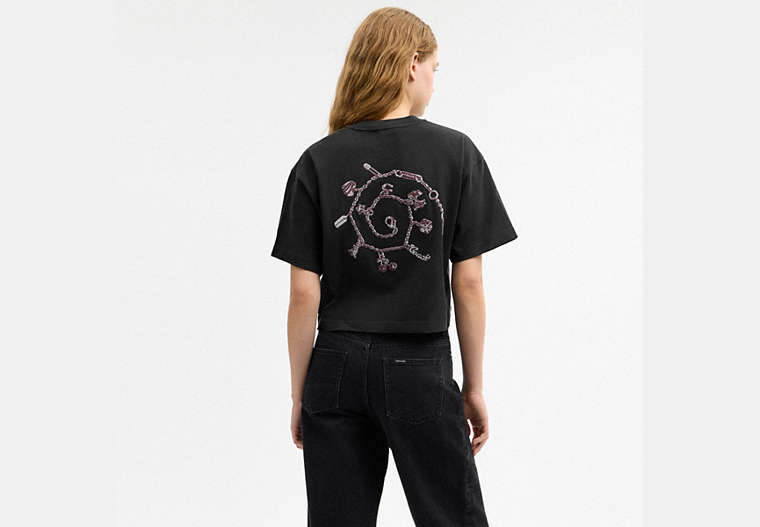 Charms Cropped T-Shirt In Organic Cotton