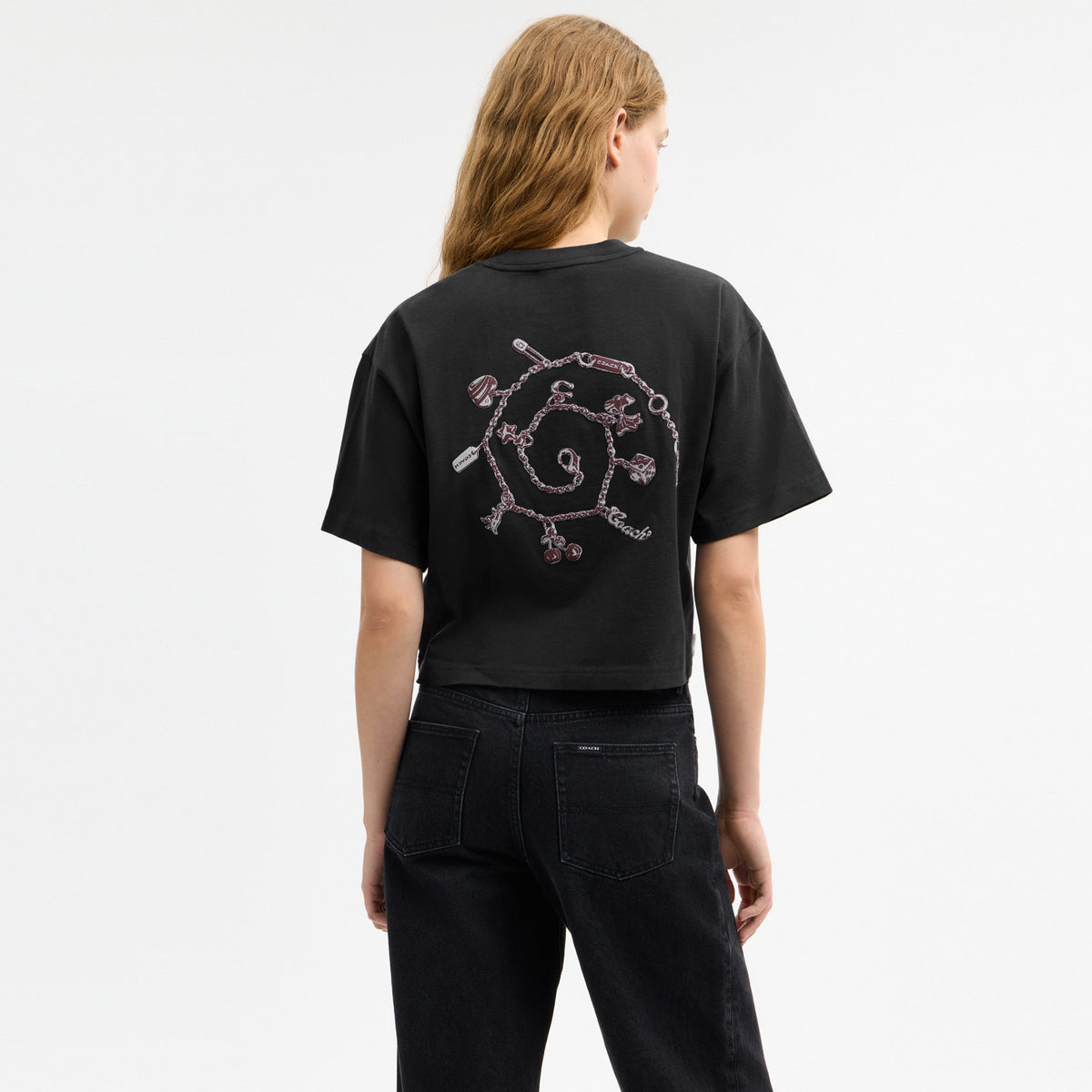 Charms Cropped T-Shirt In Organic Cotton
