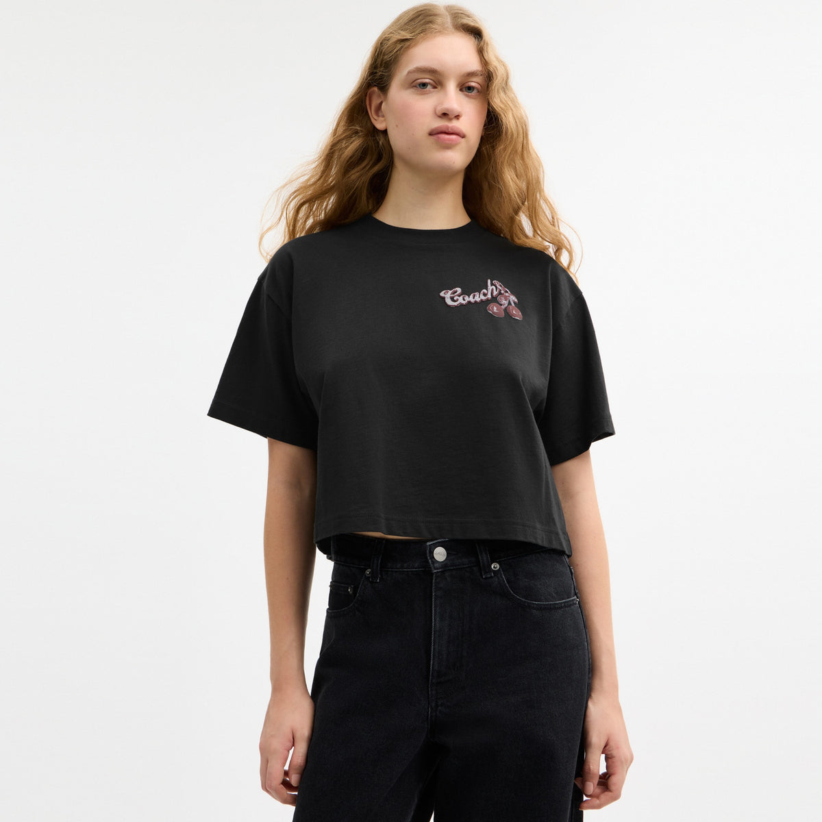 Charms Cropped T-Shirt In Organic Cotton