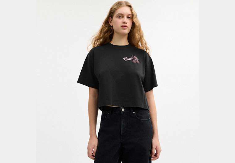 Charms Cropped T-Shirt In Organic Cotton