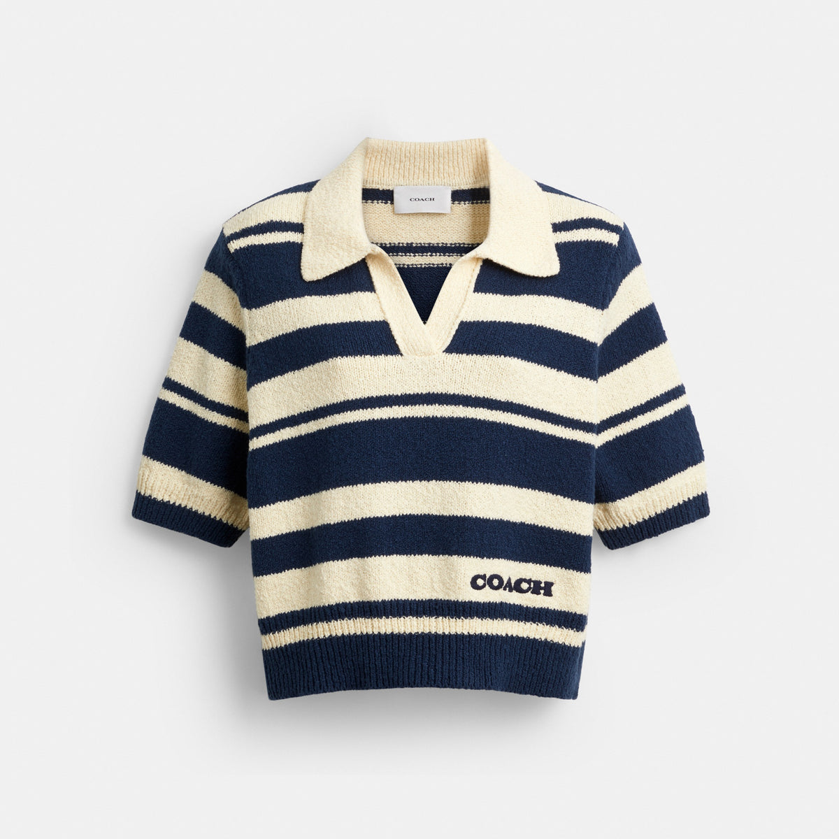 Striped Knit Polo