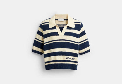 Striped Knit Polo