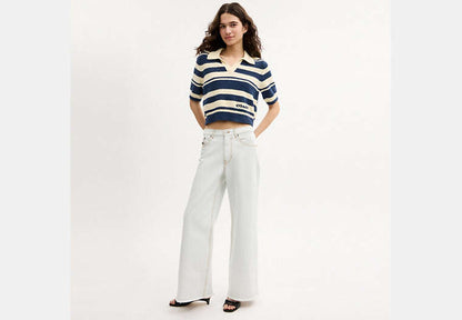 Striped Knit Polo