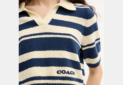 Striped Knit Polo