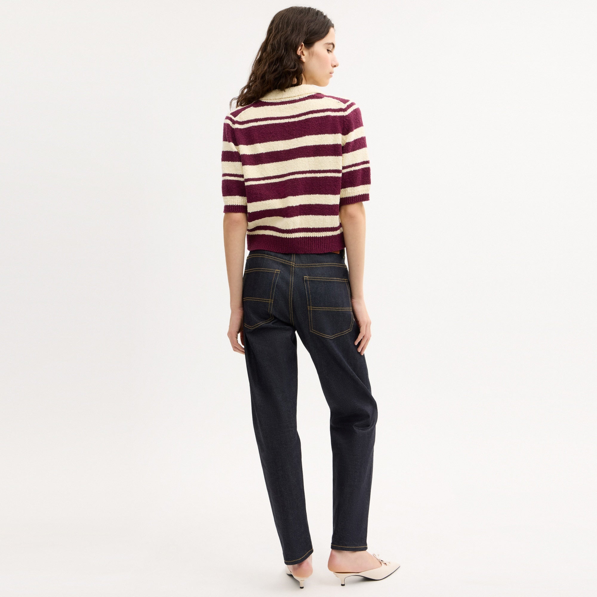 Striped Knit Polo