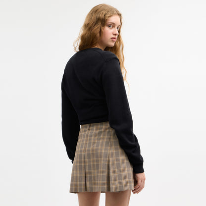 Pleated Plaid Skirt In Recycled Polyester