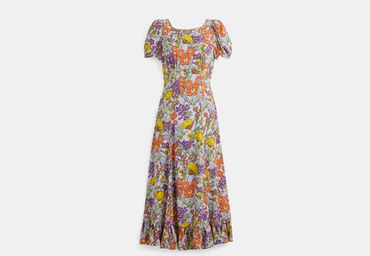 Restored Floral Midi Dress