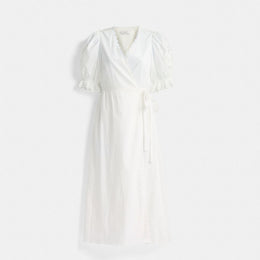 Restored Broderie Anglaise Wrap Dress