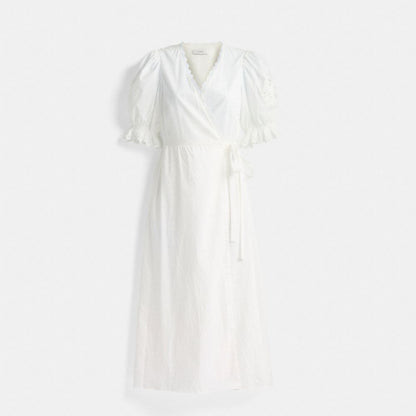 Restored Broderie Anglaise Wrap Dress