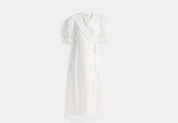 Restored Broderie Anglaise Wrap Dress