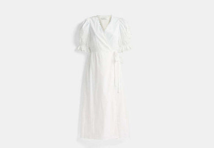 Restored Broderie Anglaise Wrap Dress