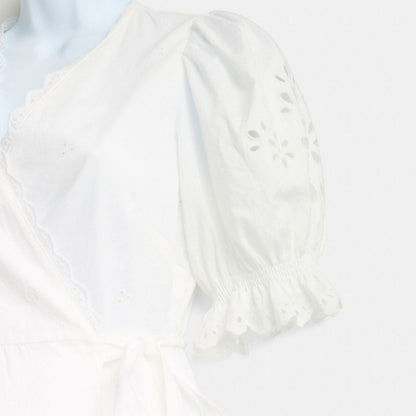 Restored Broderie Anglaise Wrap Dress