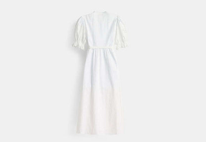 Restored Broderie Anglaise Wrap Dress