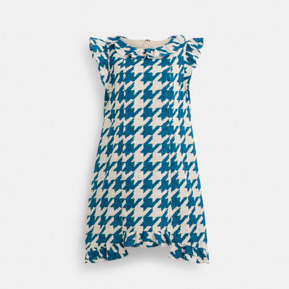 Restored Printed Mid-Length Ruffle Dress