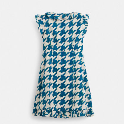 Restored Printed Mid-Length Ruffle Dress