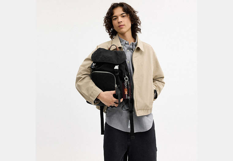 Logan Backpack In Signature Nylon With Charms