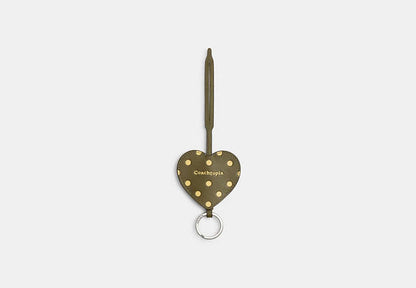 Heart Bag Charm With Key Ring