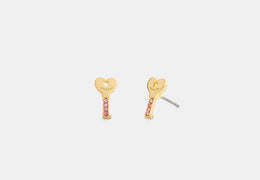 Pavé Key Stud Earrings