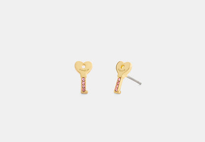 Pavé Key Stud Earrings