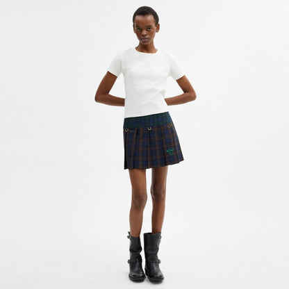 Coach | Brain Dead Mini Plaid Pleated Skirt