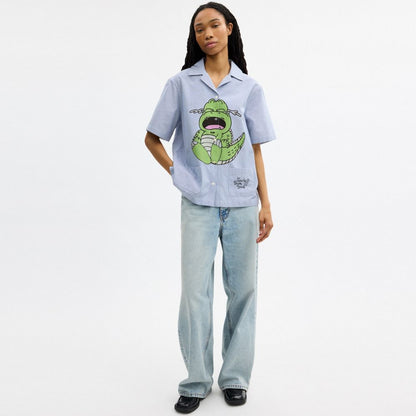 Coach | Brain Dead Darby Dino Short Sleeve Button Up Shirt