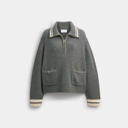 Heritage C Quarter Zip Knit Polo
