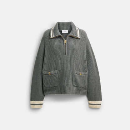 Heritage C Quarter Zip Knit Polo