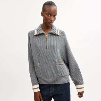 Heritage C Quarter Zip Knit Polo
