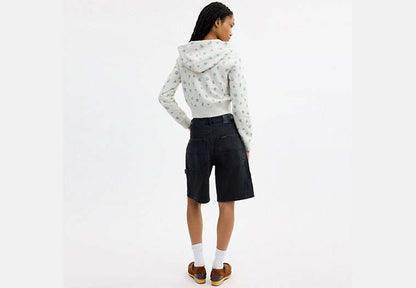 Coach | Brain Dead Shrunken Floral Print Hoodie