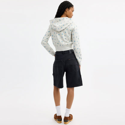 Coach | Brain Dead Shrunken Floral Print Hoodie