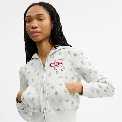 Coach | Brain Dead Shrunken Floral Print Hoodie