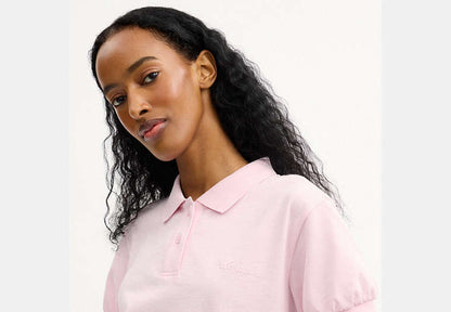 Coach Script Shrunken Polo In Organic Cotton