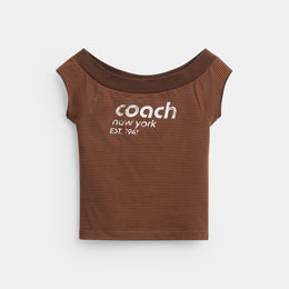 Striped Wide Neck T-Shirt In Organic Cotton