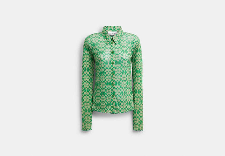 Coach | Brain Dead Printed Mesh Button Up Shirt
