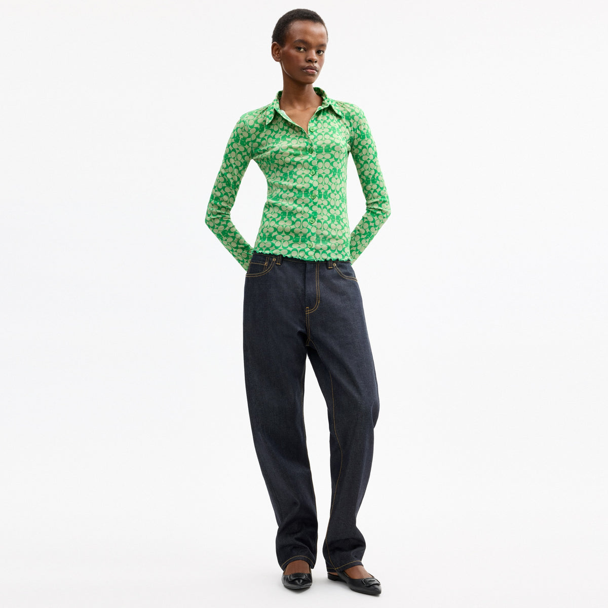 Coach | Brain Dead Printed Mesh Button Up Shirt