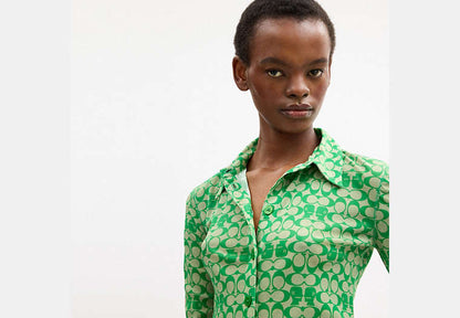 Coach | Brain Dead Printed Mesh Button Up Shirt