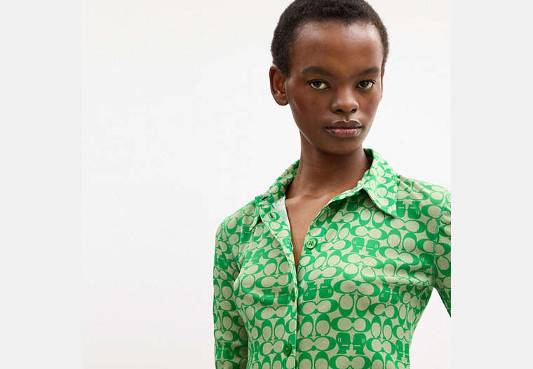 Coach | Brain Dead Printed Mesh Button Up Shirt