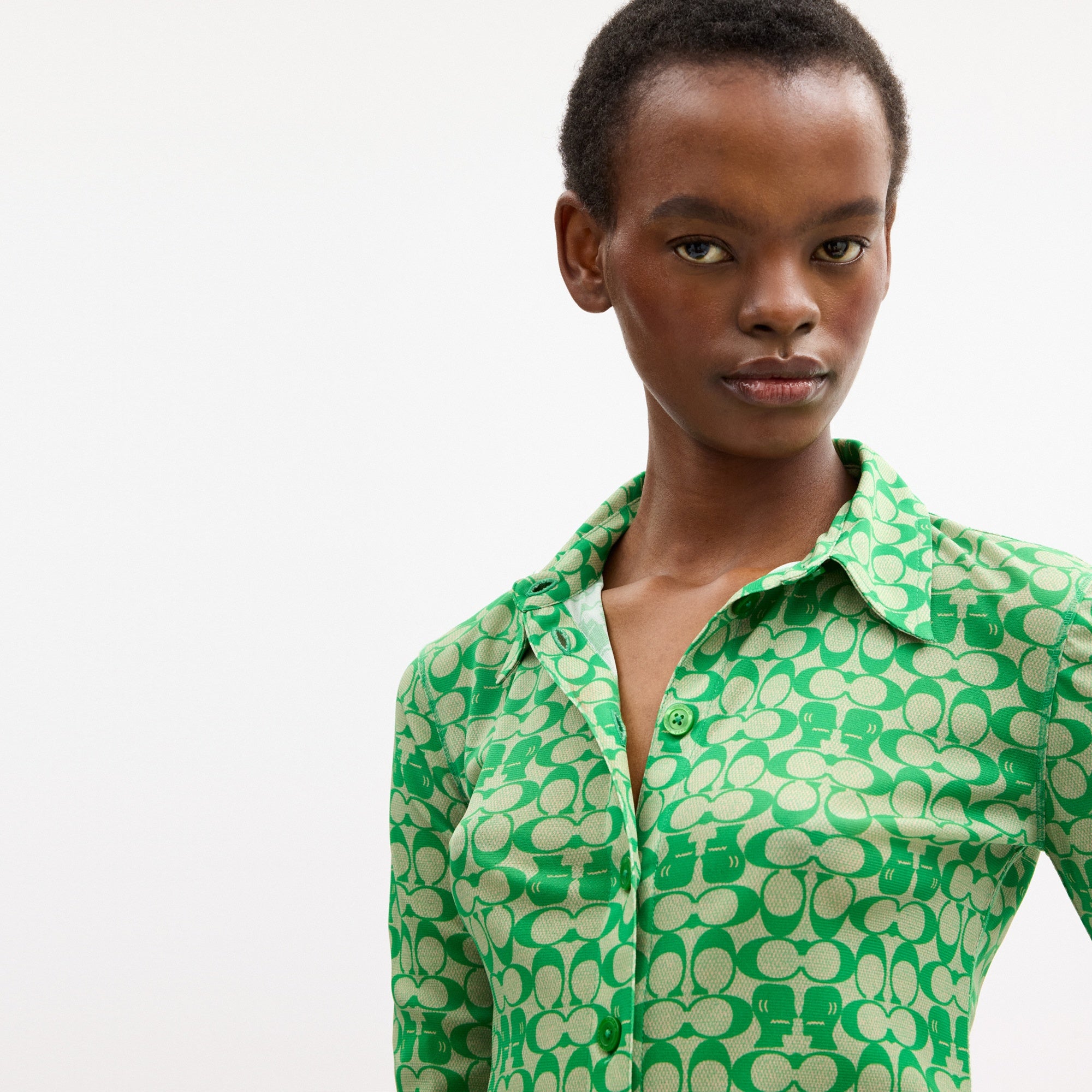 Coach | Brain Dead Printed Mesh Button Up Shirt