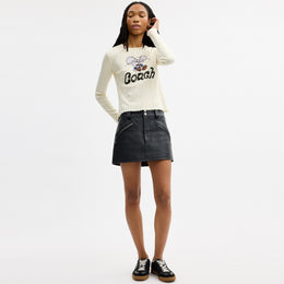 Coach | Brain Dead Kachi Mouse Graphic Long Sleeve Pointelle Top