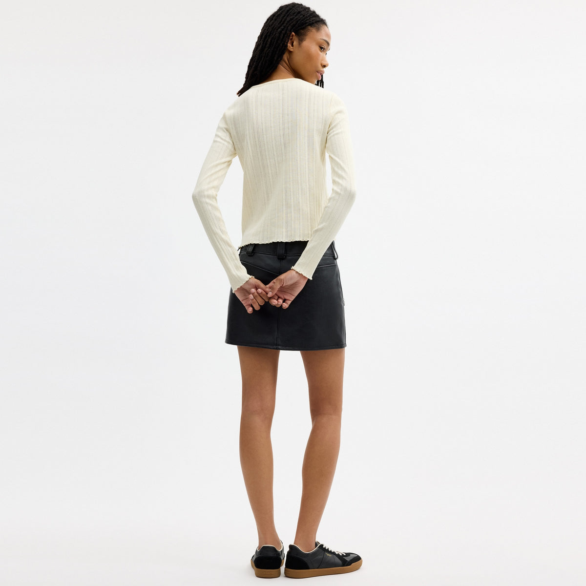Coach | Brain Dead Kachi Mouse Graphic Long Sleeve Pointelle Top