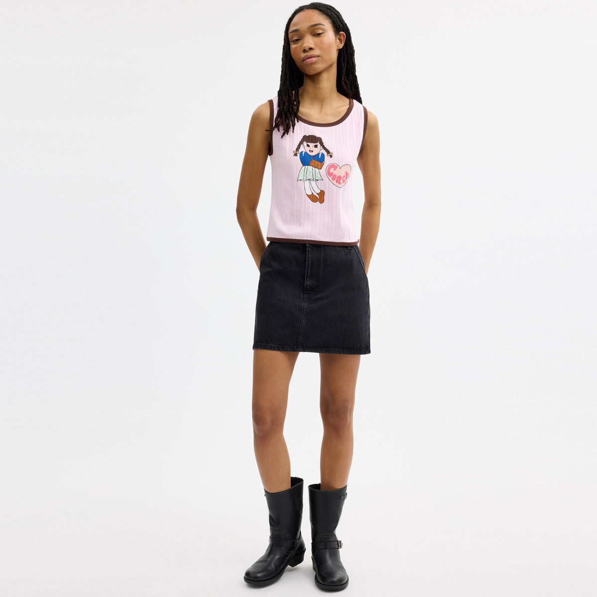 Coach | Brain Dead Graphic Pointelle Tank Top