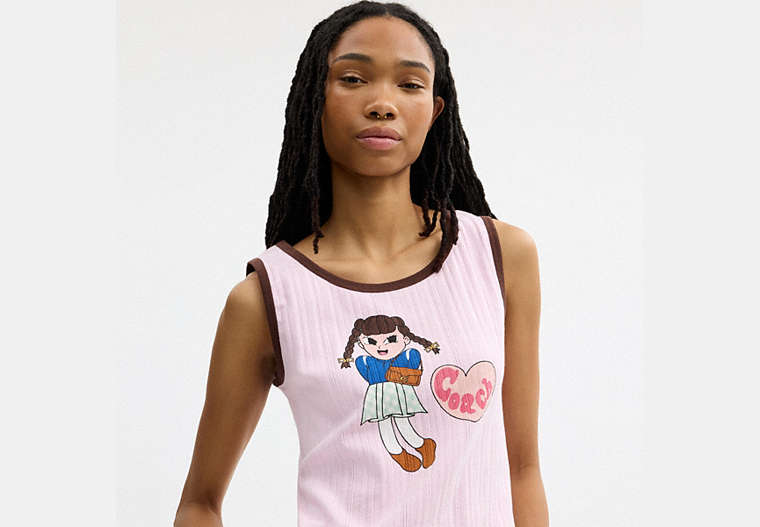 Coach | Brain Dead Graphic Pointelle Tank Top
