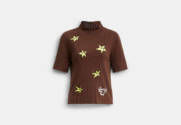 Coach | Brain Dead Graphic Pointelle Mockneck Top